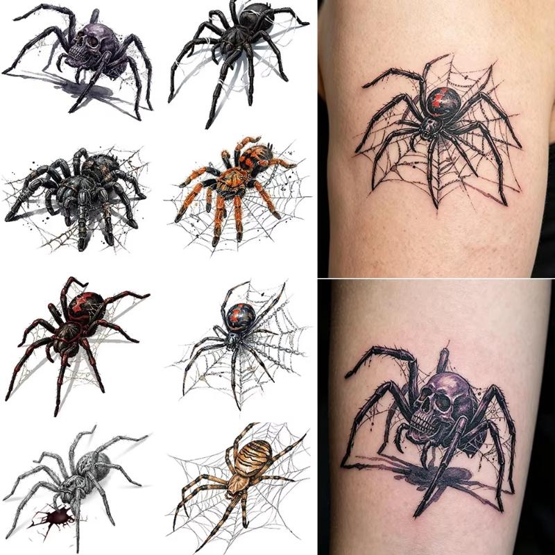 Body Jewelry Tattoo - Временные тату-наклейки, 5 шт., дизайн паука,