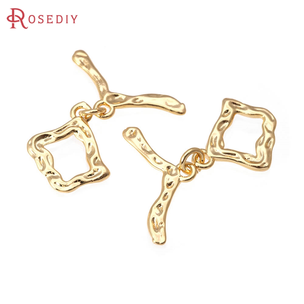 Body Jewelry Diy - Застежки-тогглы квадратной формы из латуни цвета