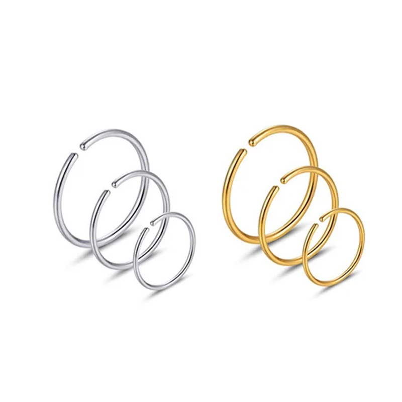 Body Jewelry Lot - Набор из 6 гипоаллергенных колец для