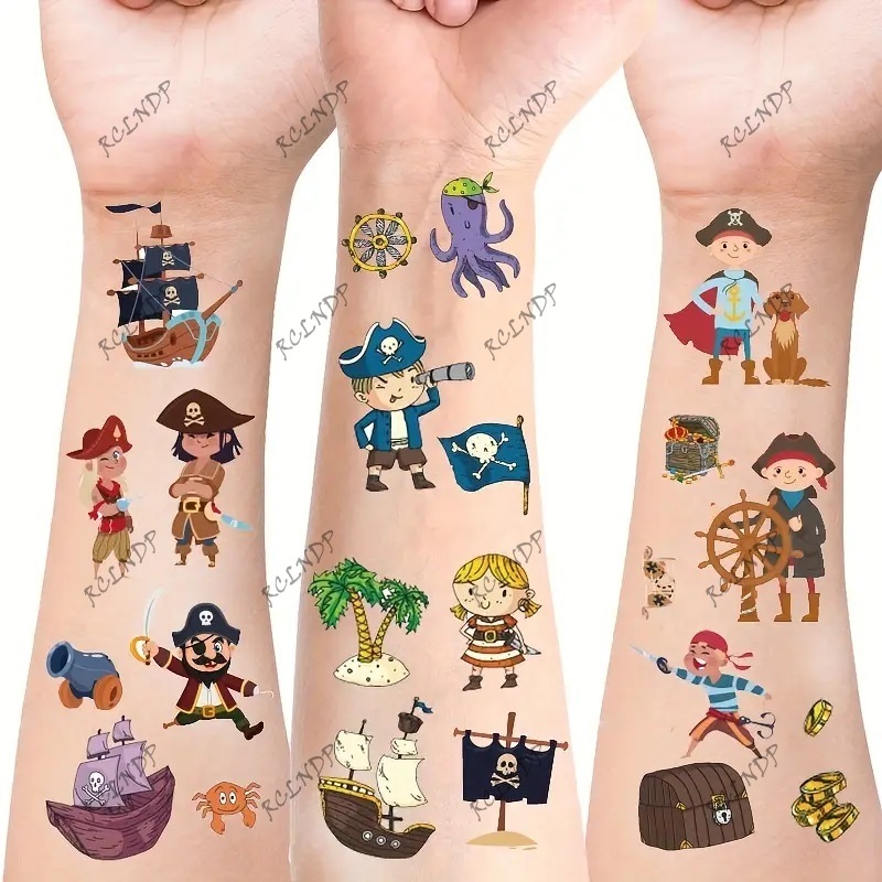 Body Jewelry Tattoo - Водостойкая Временная тату-наклейка, 12 шт., морской