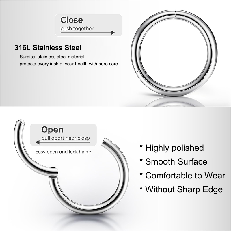 Кольцо-кликер из хирургической – обзор и цена Body Jewelry Nose Ring