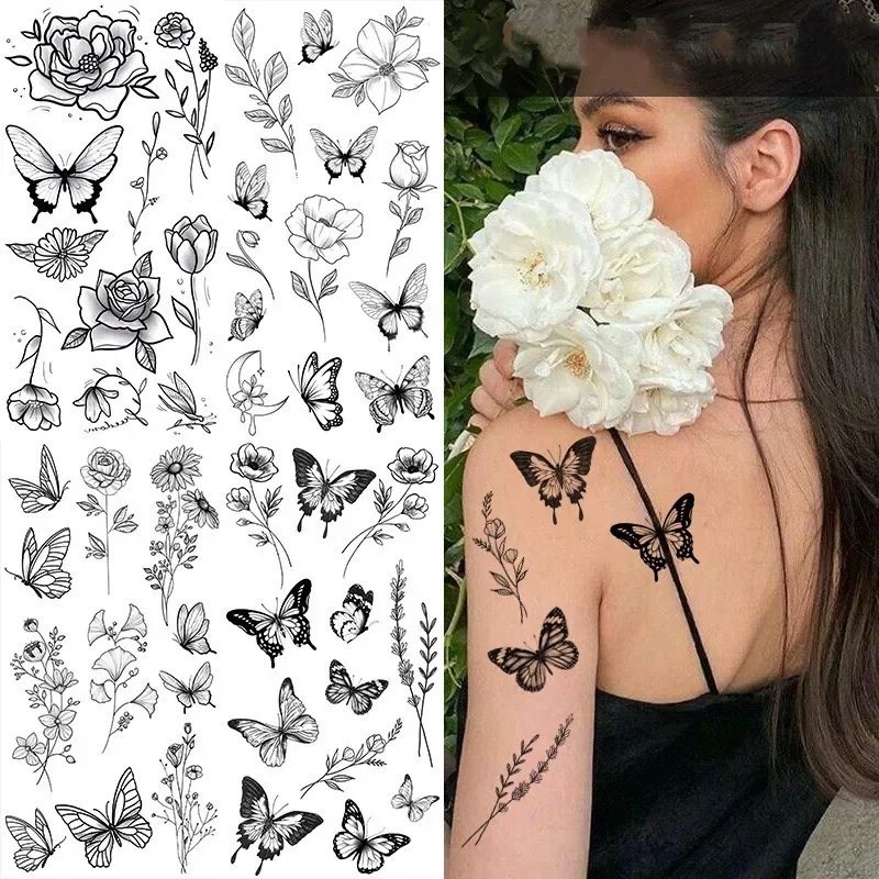 Поддельная татуировка с бабочк – обзор и цена Body Jewelry Tattoo