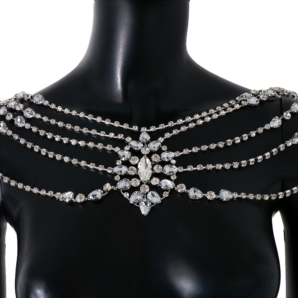 Цепочка на плечо с кристаллами – обзор и цена Body Jewelry Dress