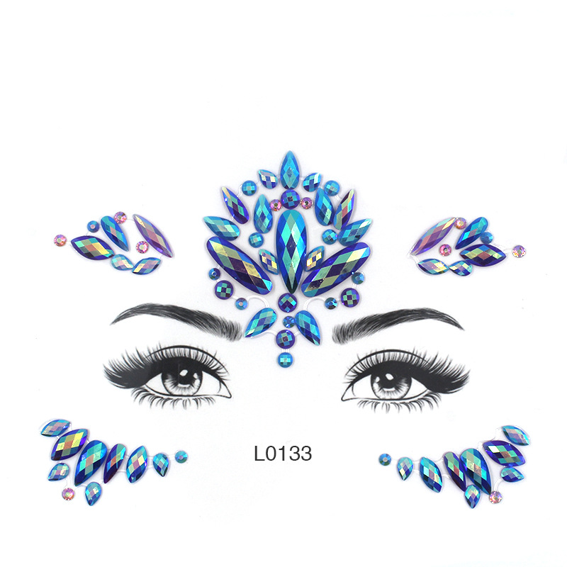 Green Sexy Face Sticker Glitte – обзор и цена Body Jewelry Tattoo