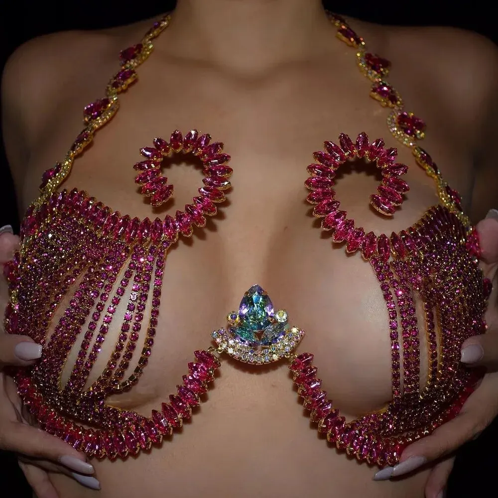 Женский бюстгальтер с кристалл – обзор и цена Body Jewelry Chest