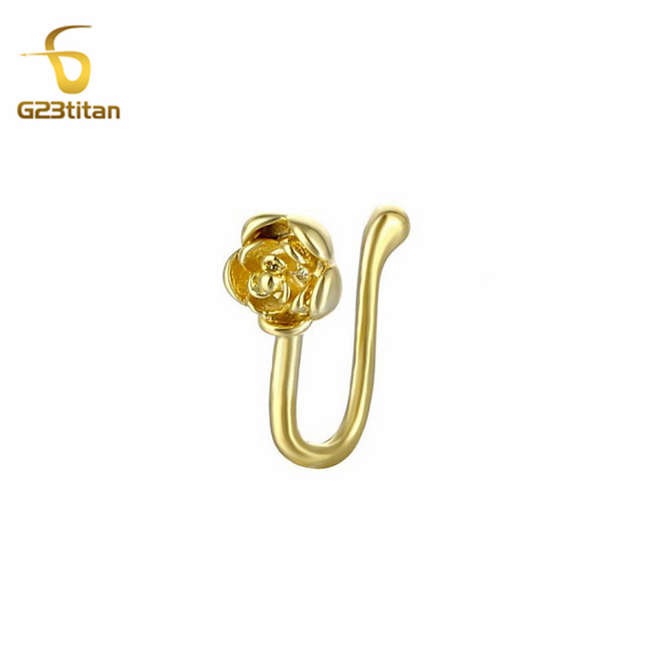 1 шт. Золотистый U-образный кл – обзор и цена Body Jewelry Nose Ring